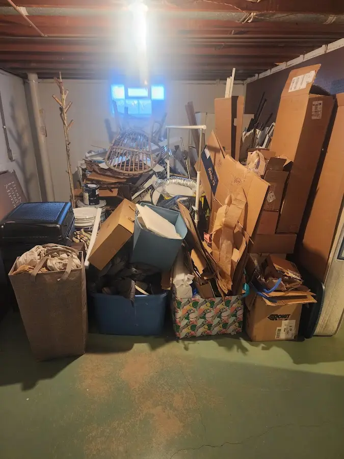 Roll-off dumpster container at job site for Concrete Dumpster Rental in Mount Penn